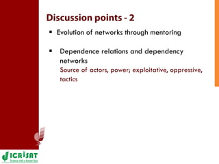 Mapping the social network architecture of rural communities gender & technological innovations in the semi-arid tropics of India