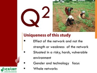 Mapping the social network architecture of rural communities gender & technological innovations in the semi-arid tropics of India