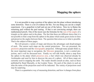 Spherical Shape Outline Map.pdf Mapping the sphere | PDF