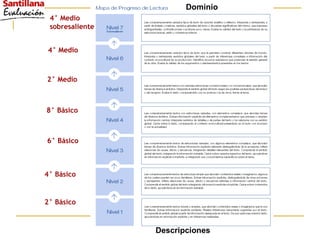 Dominio Descripciones 4° Medio sobresaliente 6° Básico 4° Básico 2° Básico 4° Medio 2° Medio 8° Básico 