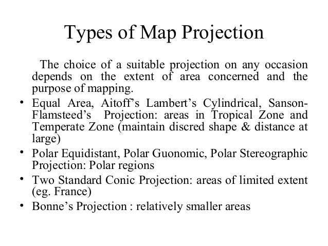 types of map projections