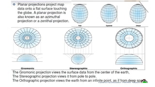 MAP PROJECTION.pptx remote sensing gis globe | PPTX
