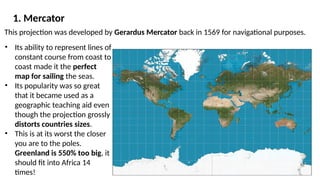 Worst Map Projection MAP PROJECTION.pptx remote sensing gis globe | PPTX