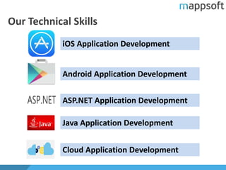 Our Technical Skills
iOS Application Development
Android Application Development
ASP.NET Application Development
Java Application Development
Cloud Application Development
 