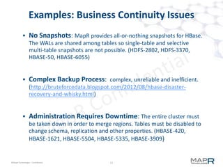 12©MapR Technologies - Confidential
M7: Remove Layers, Simplify
MapR M7
 