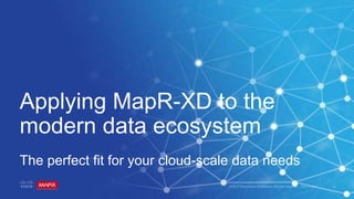 Applying MapR-XD to the
modern data ecosystem
The perfect fit for your cloud-scale data needs
 