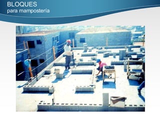 BLOQUES   para mampostería   