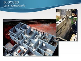 BLOQUES   para mampostería   