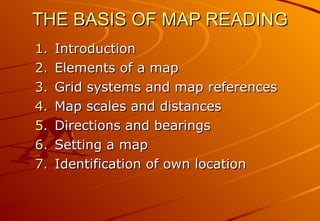 Elements Of Map Reading Map Reading