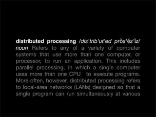 EC2, MapReduce, and Distributed Processing