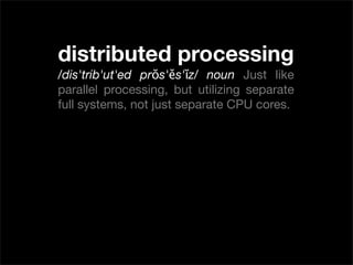 EC2, MapReduce, and Distributed Processing