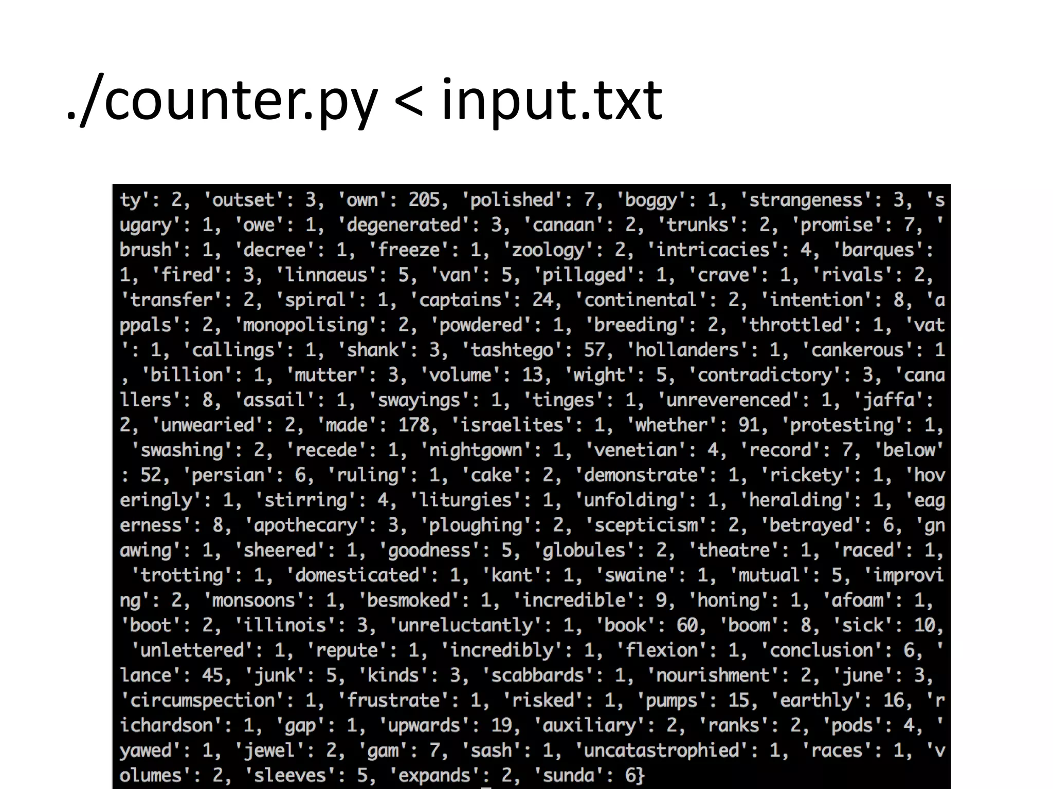 ./counter.py < input.txt