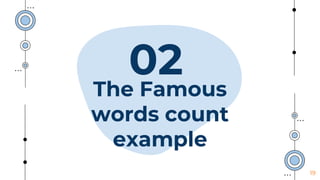 The Famous
words count
example
02
19
 