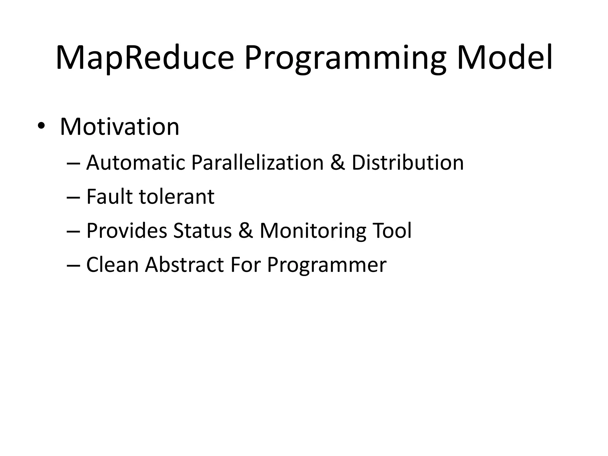 Map reduce programming model to solve graph problems | PPT