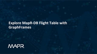 Explore	MapR-DB	Flight	Table	with	
GraphFrames	
 