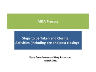 M&a process | PPTX