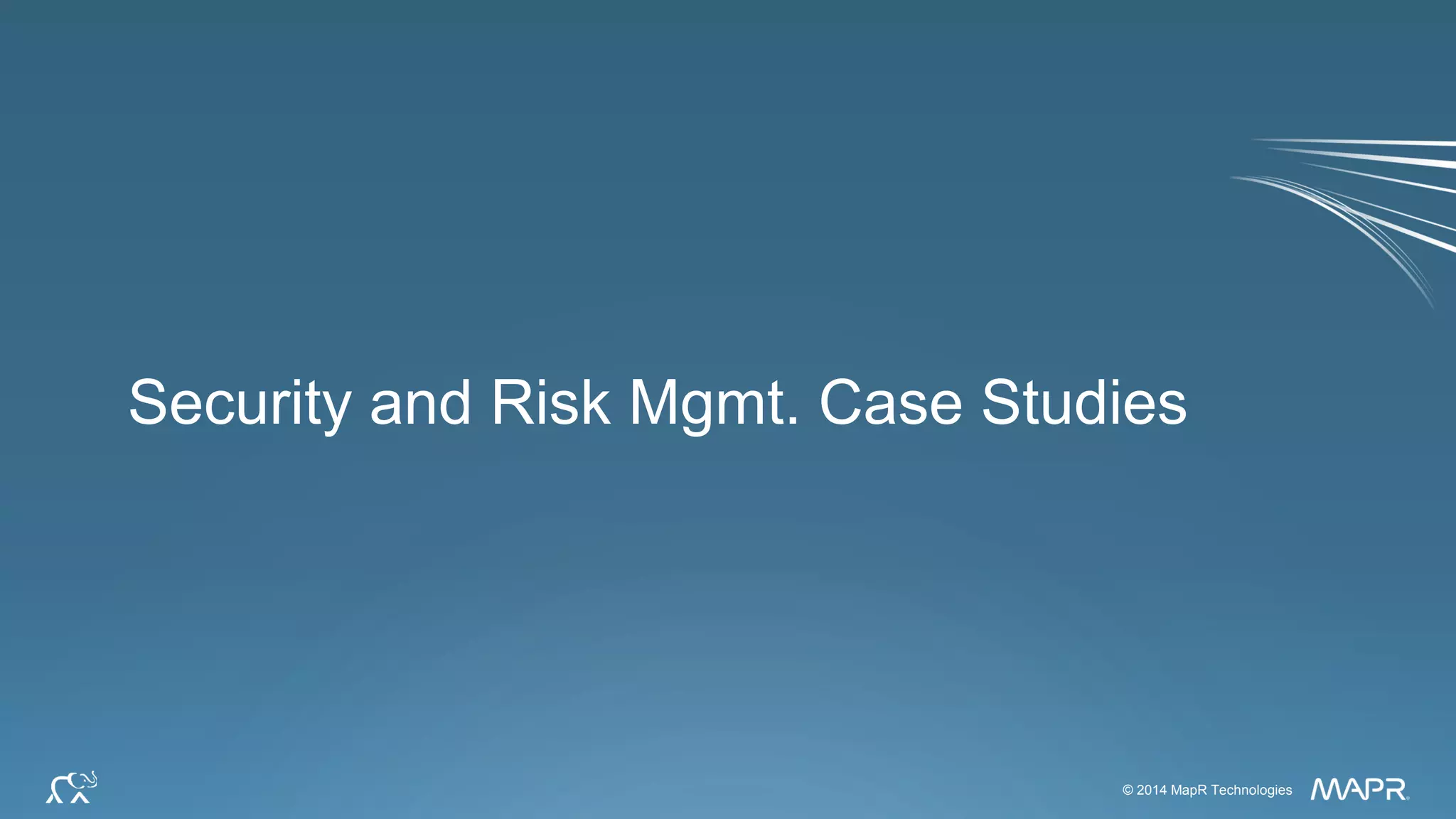 Mapr Touch Big Data Hadoop Briefing Hosted by Cisco, WWT and MapR: MapR Overview ...