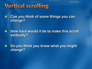 Vertical Scrolling Map