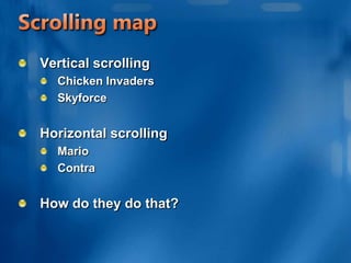 Scrolling map