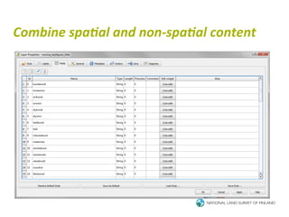 Combine	
  spa<al	
  and	
  non-­‐spa<al	
  content	
  
 