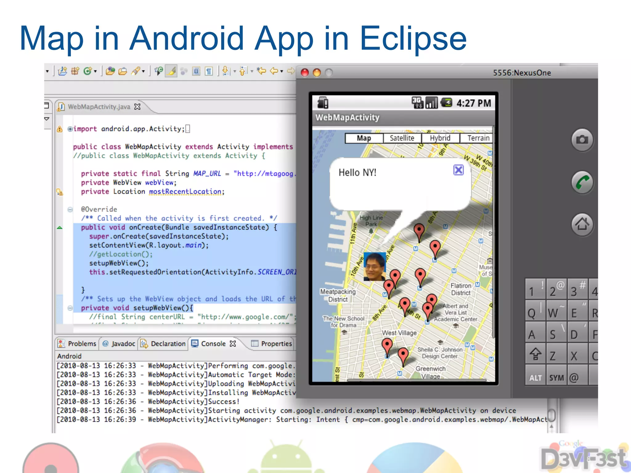 Map in Android App in Eclipse
 