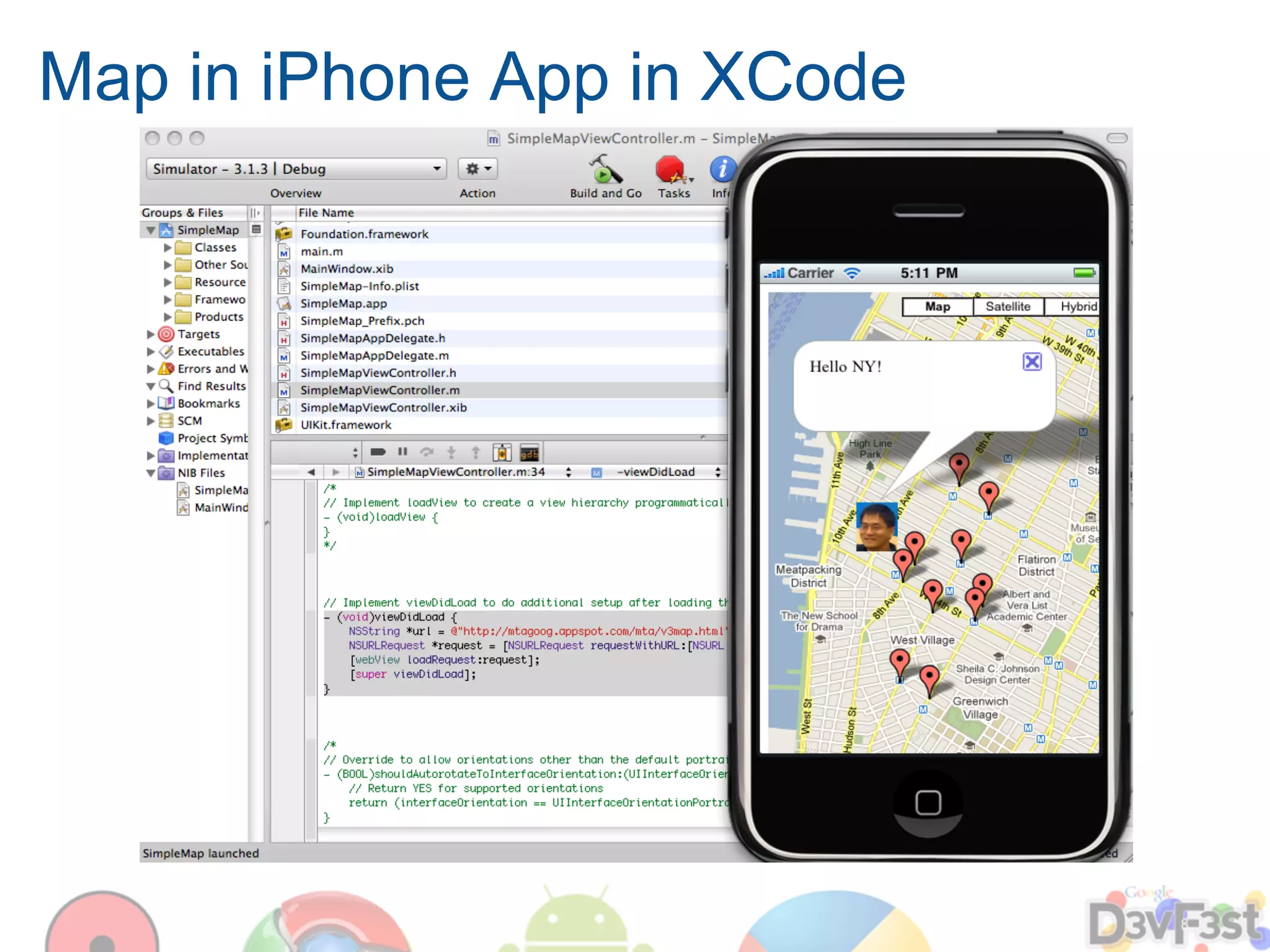 Map in iPhone App in XCode
 