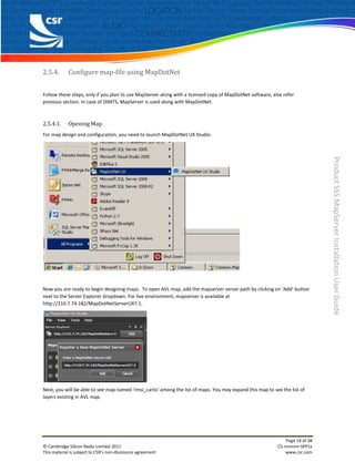 Map serverinstallation1.5.1