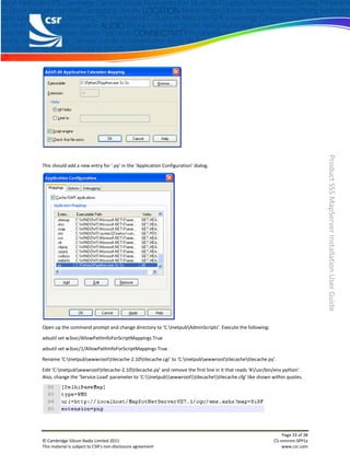 Map serverinstallation1.5.1