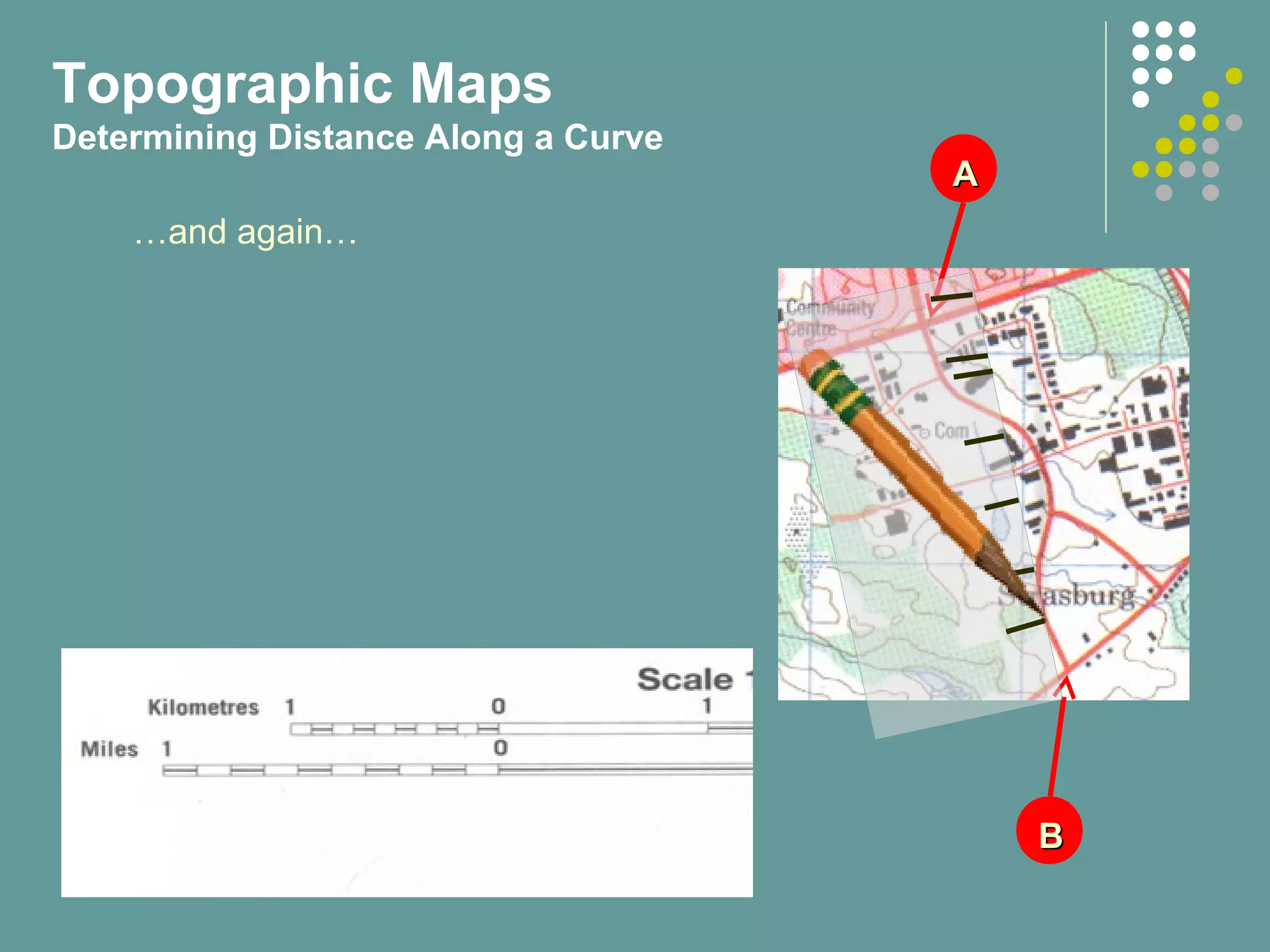 AA
BB
…and again…
Topographic Maps
Determining Distance Along a Curve
 