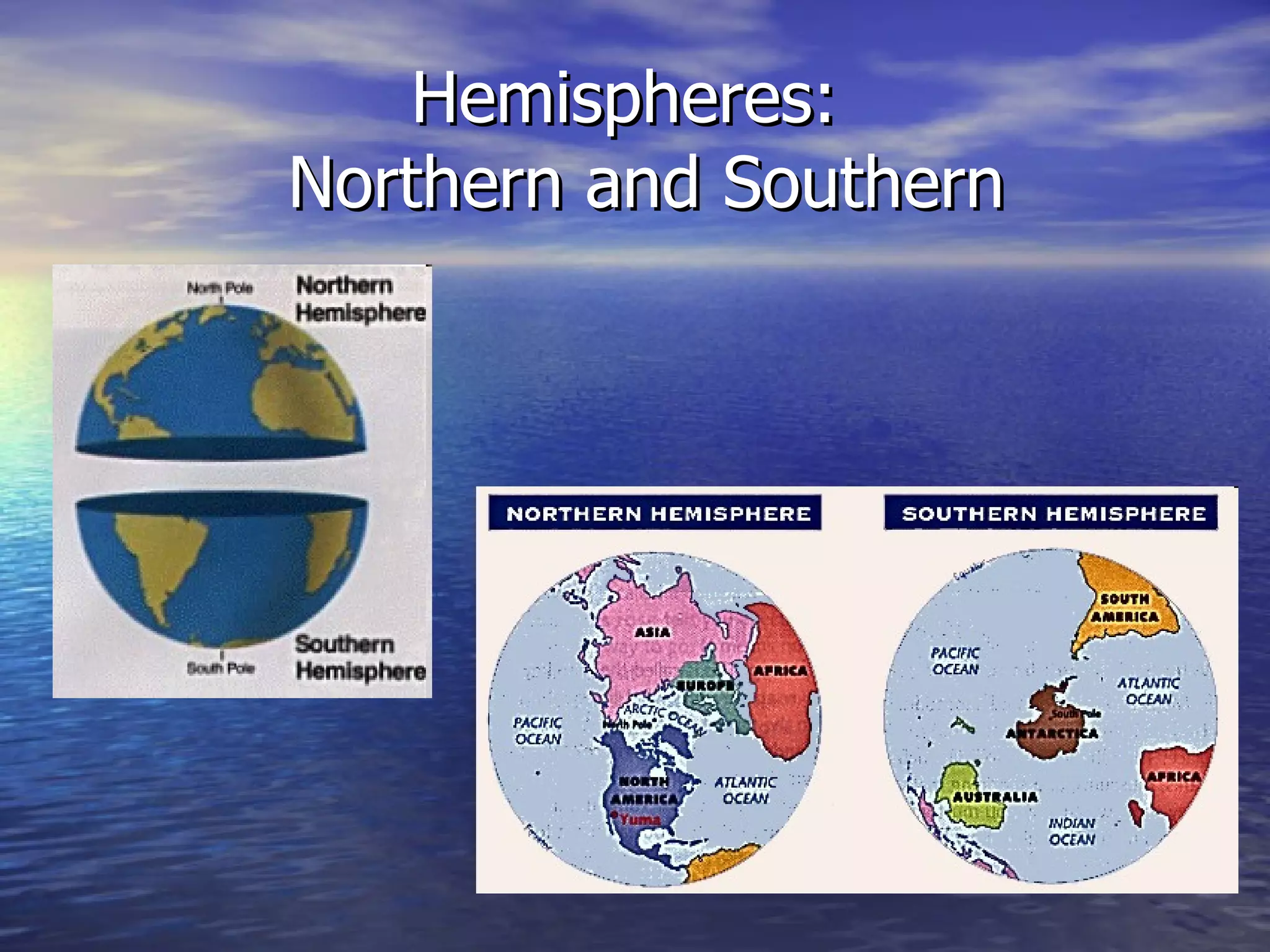 Hemispheres: Northern and Southern