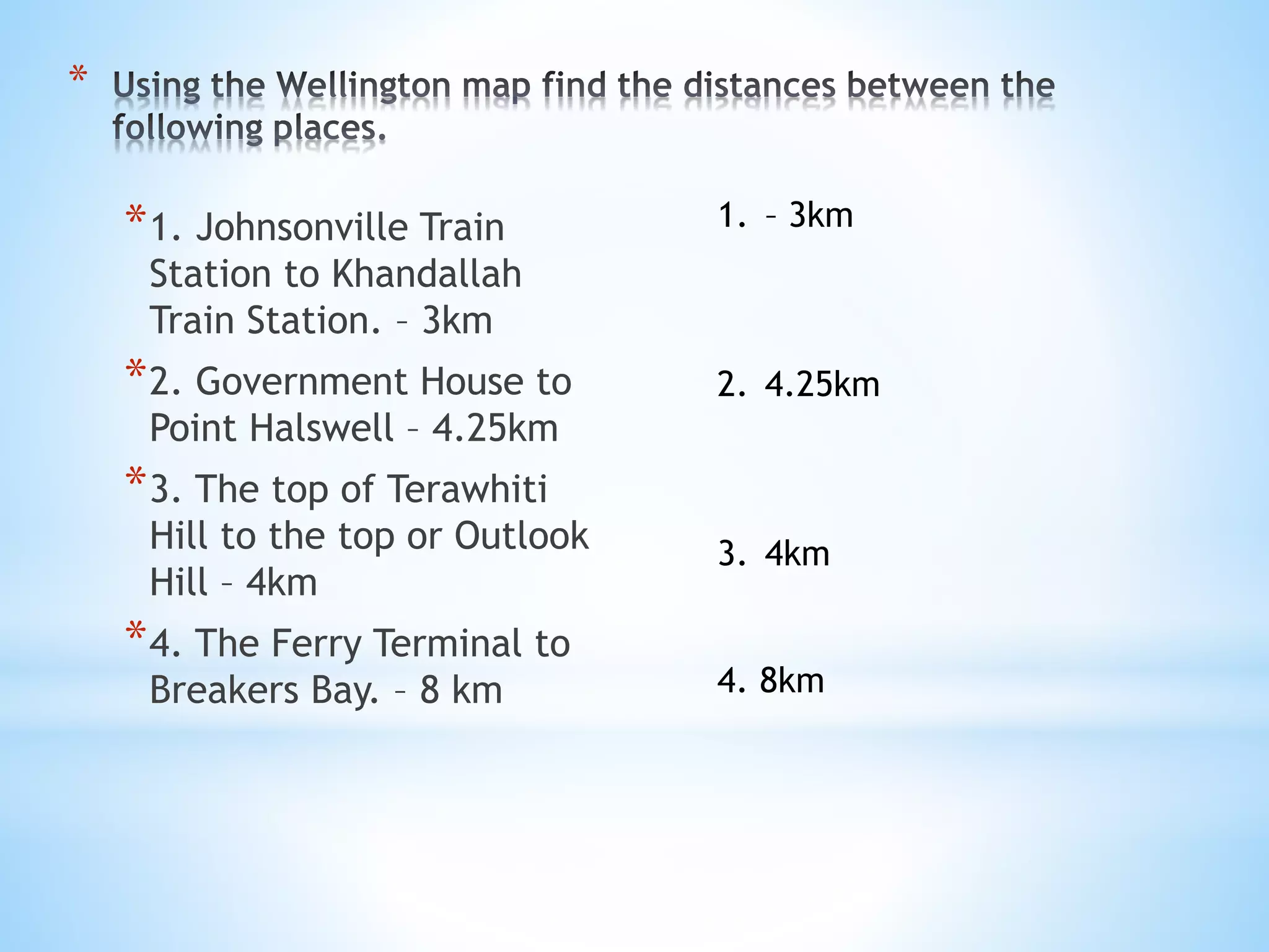 Map skills – measuring distance and using a | PPTX
