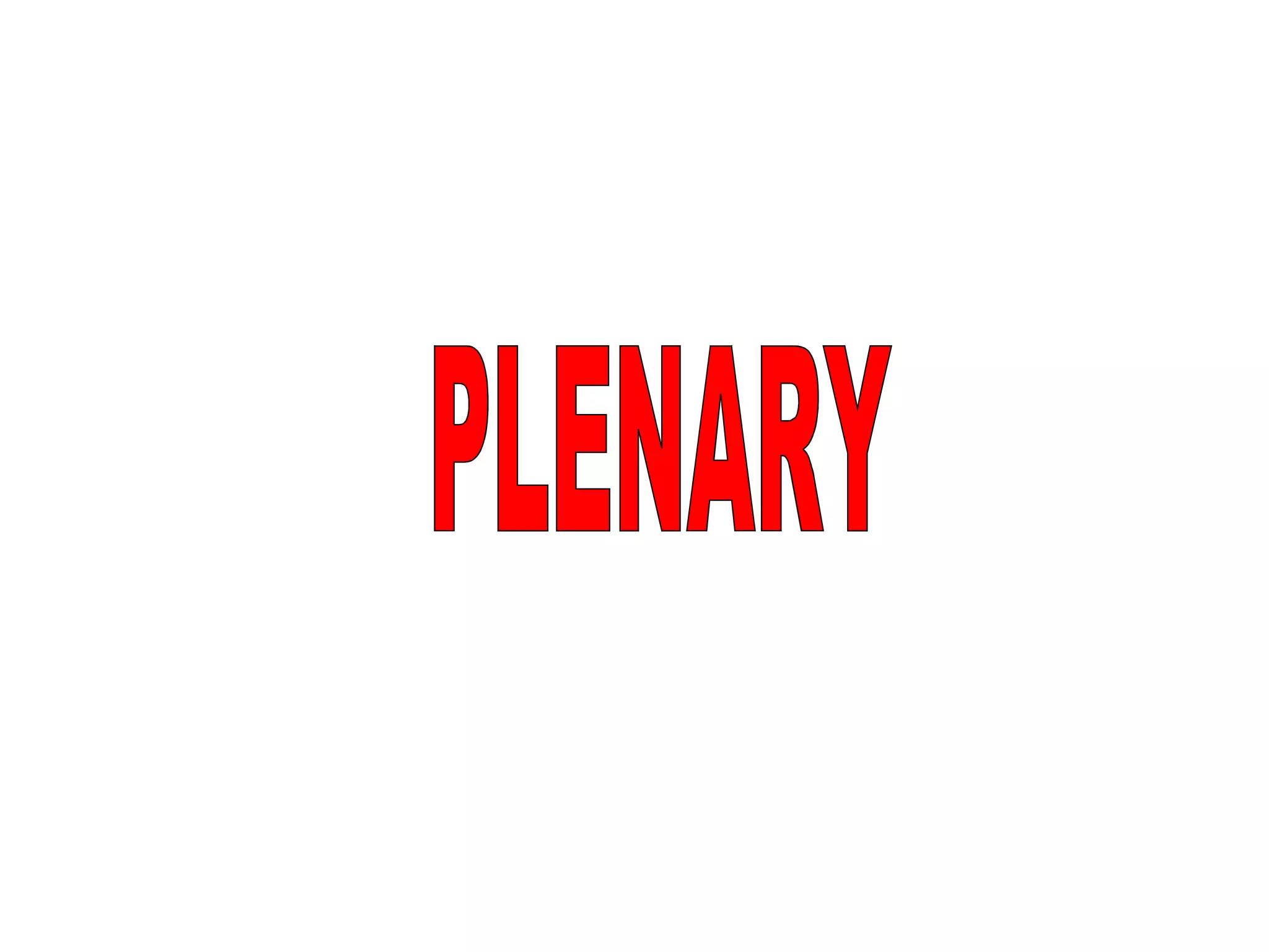 PLENARY 