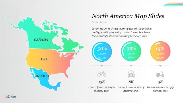 presentation template maps north america free download