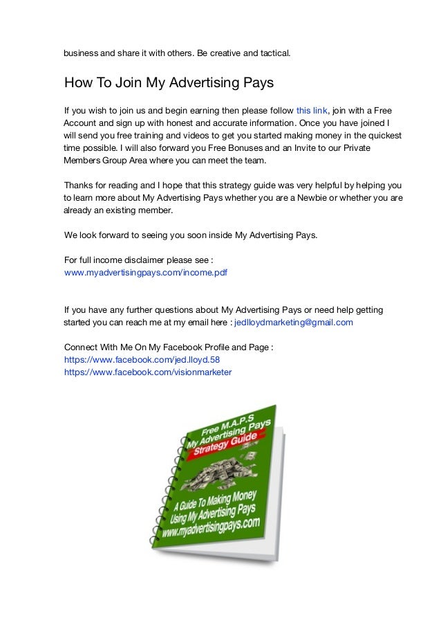 Maps My Advertising Pays Strategy Guide - 