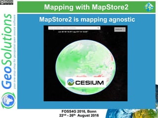 What is MapStore2?
It is also a Product
Use it in an IKEA-like way
 