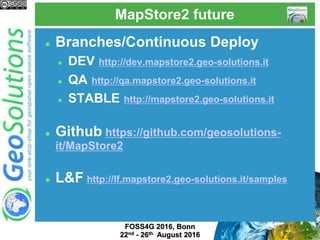 Building a WebGIS
MapStore 2 is more than just mapping
 