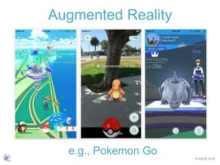 © ASIDE 2016
Augmented Reality
e.g., Pokemon Go
 