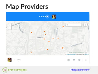 Map Providers
https://carto.com/
 