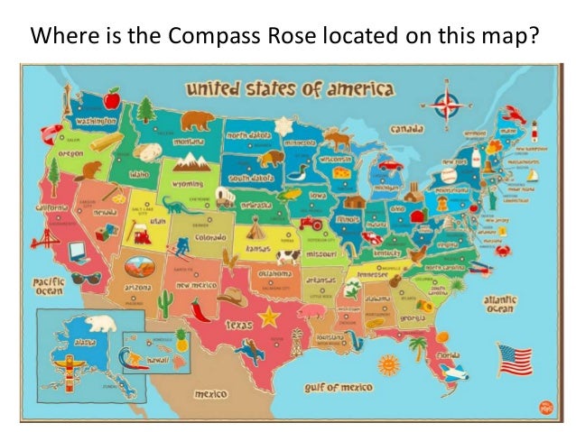 united states map with compass rose Parts Of A Map Lessons Tes Teach united states map with compass rose