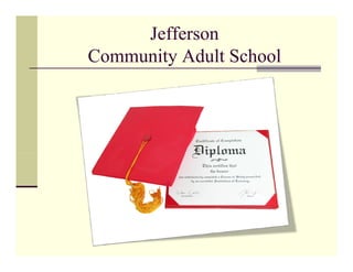 Jefferson
C i Ad l S h lCommunity Adult School
 