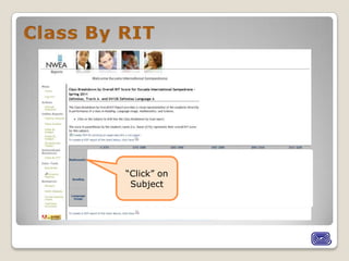 “Click” on
 Subject
 