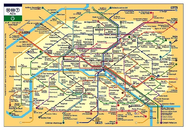 Map underground paris
