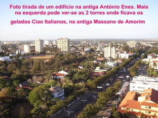 Foto tirada de um edifício na antiga António Enes. Mais na esquerda pode ver-se as 2 torres onde ficava os gelados Ciao Italianos, na antiga Massano de Amorim   