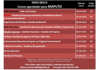 MAPUTO - Cursos Agendados