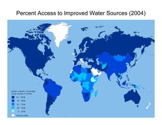 Percent Access to Improved Water Sources (2004)
 