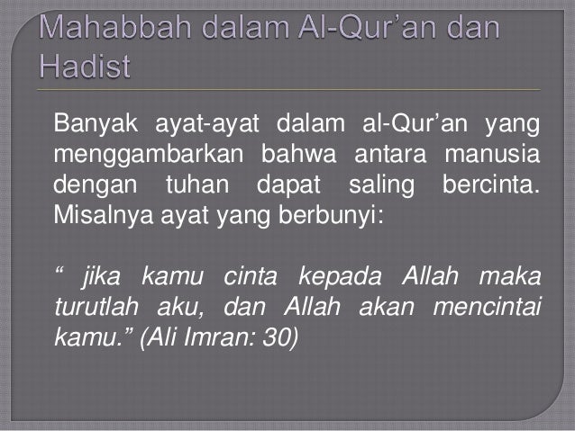 Maqamat Hal Dan Mahabbah