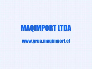 MAQIMPORT LTDA www.grua.maqimport.cl 