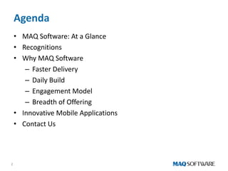 MAQ Software Overview | PDF