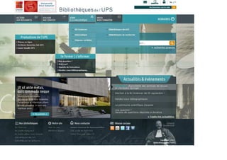 Maquette site web bibliothèques de l'ups(v10-)