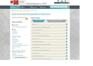 Maquette site web bibliothèques de l'ups(v10-)